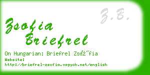 zsofia briefrel business card